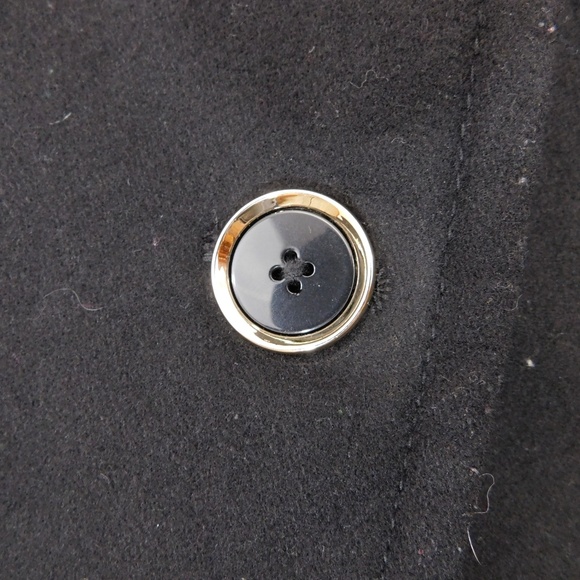 St. John's Bay Black Peacoat Wool Blend - Picture 4 of 8